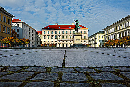 广场,西门子,总部,骑马雕像,马克西米利安,巴伐利亚,慕尼黑,德国,欧洲