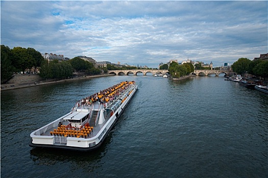 塞纳河,游船,巴黎
