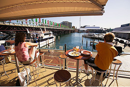 码头,咖啡,酒吧,达令港,悉尼,新南威尔士,澳大利亚