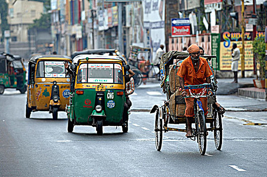 印度,安得拉邦,人力车