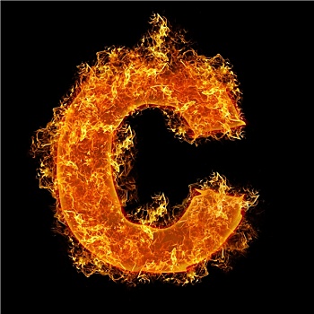 火,小,字母c