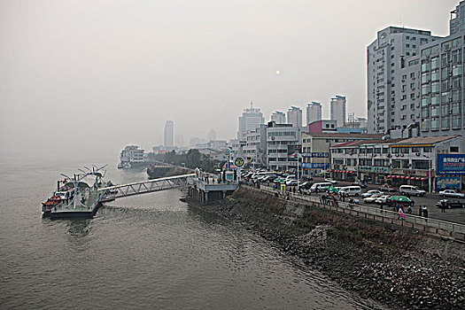 码头,河,辽宁,中国