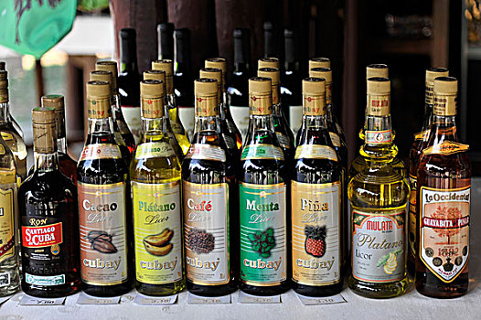 朗姆酒,酒,瓶子,云尼斯,古巴,大安的列斯群岛,加勒比海,中美洲,北美