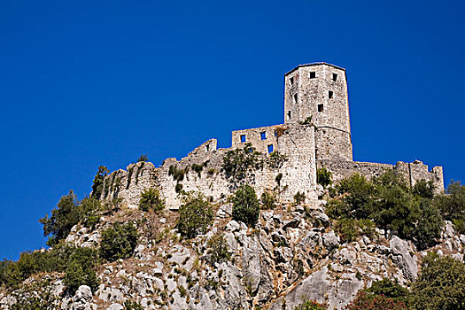 中世纪,石头,要塞,历史,中心,波斯尼亚,黑塞哥维那,欧洲