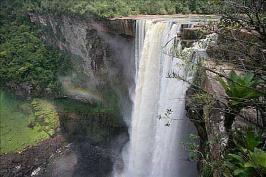 瀑布,国家公园,圭亚那,南美