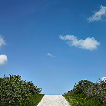 道路,蓝天