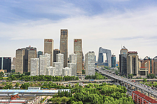 中国,北京,城市,国贸,地区,天际线,东方,环路,央视大楼