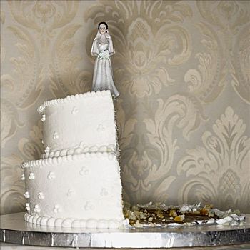 婚礼蛋糕,视觉,象征,小雕像