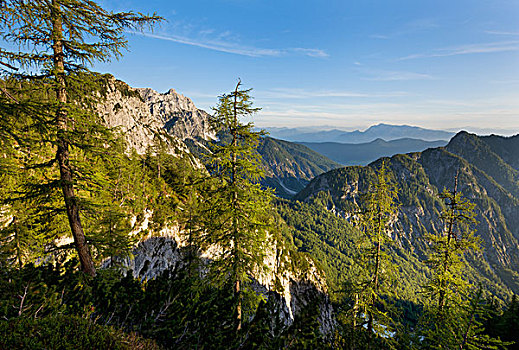 风景,奥地利,小路,朱利安阿尔卑斯,斯洛文尼亚