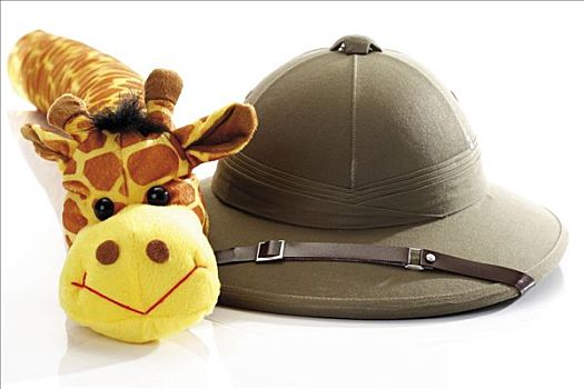 太阳帽,毛绒玩具,长颈鹿,玩具