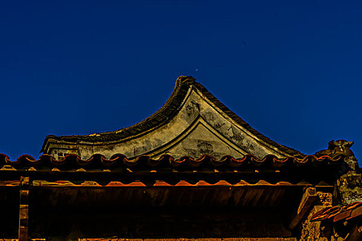 木雕,民居,古建筑,传统文化,蓝天,屋檐