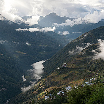 风景,地区,不丹