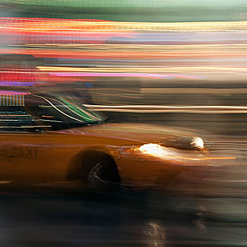 黄色出租车,旅行,速度