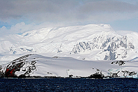 南极海岸线风光