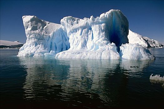 冰山,反射,南极海,夏天