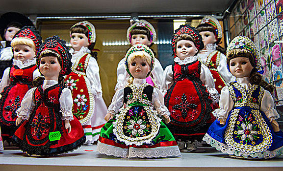 手工制作,娃娃,出售,市集,布达佩斯,匈牙利,欧洲