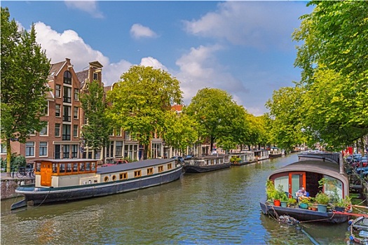 船屋,阿姆斯特丹,运河,荷兰