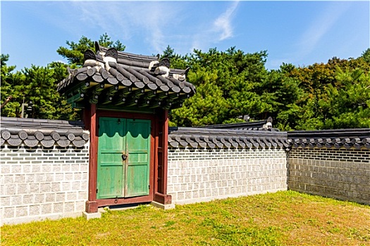 古老,韩国,建筑