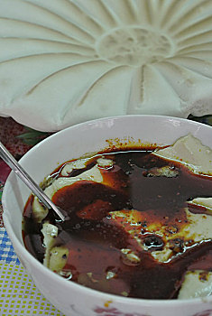 陕西小吃锅盖和豆腐脑,陕西咸阳干县