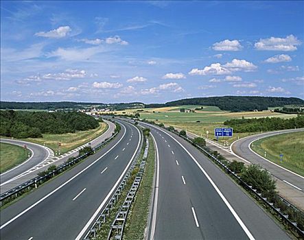 地点,靠近,高速公路,公路,德国