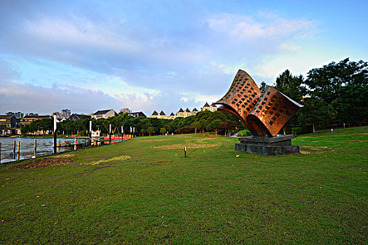 苏州金鸡湖风光