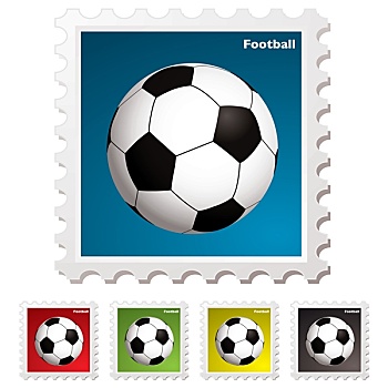 足球,世界,邮票