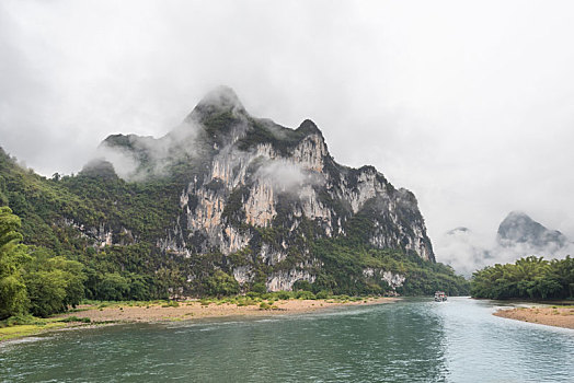 烟雨,中的,中国,桂林,漓江山水,风光