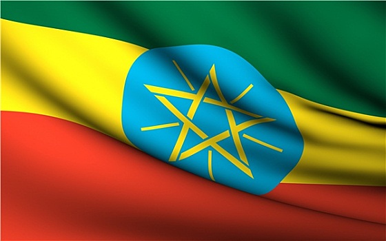 飞,旗帜,埃塞俄比亚,国家,收集