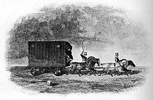 大篷车,19世纪,艺术家,未知