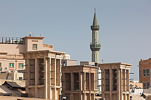 阿联酋,迪拜,德伊勒,传统建筑,迪拜河