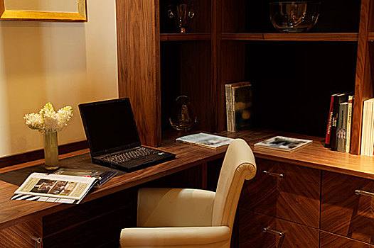 居家办公,留白,笔记本电脑,米色,椅子