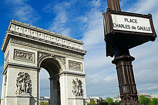广告牌,凯旋门,背景,拱形,地点,戴高乐,巴黎,法国