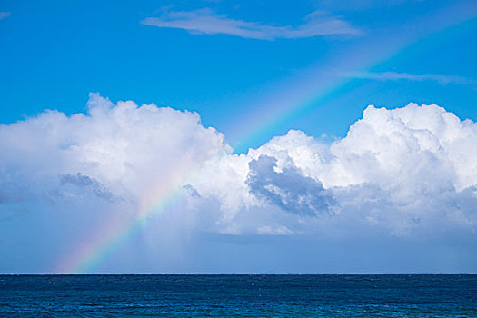 彩虹,上方,海洋,大帝谷,加纳利群岛,西班牙,欧洲