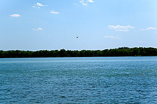 平静的昆明湖湖面