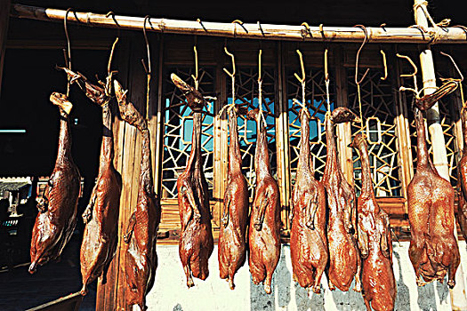 传统,中国,保存,肉