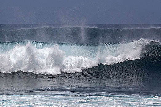波浪,飞溅,岛屿,法亚尔,亚速尔群岛,葡萄牙,欧洲