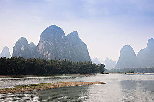 桂林阳朔漓江山水人民币风景