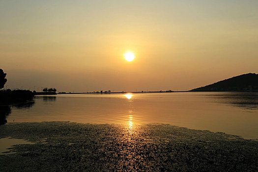 太湖,落日,余晖