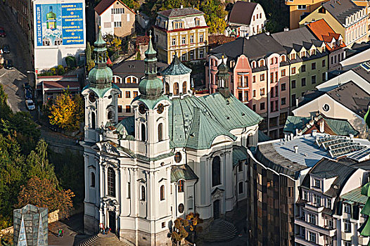 教堂,卡尔斯巴德,卡罗维瓦里,波希米亚,捷克共和国,欧洲
