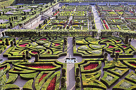 维兰多利城堡,花园,卢瓦尔河,中心,法国