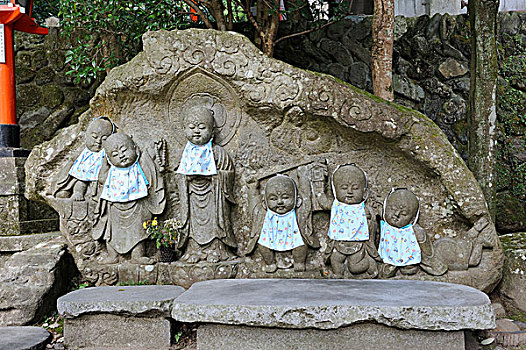 地藏岛,雕塑,孩子,庙宇,靠近,京都,日本,东亚,亚洲