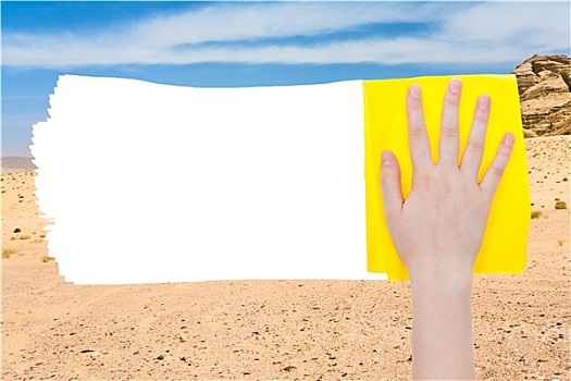 手,沙子,沙漠,黄色,抹布