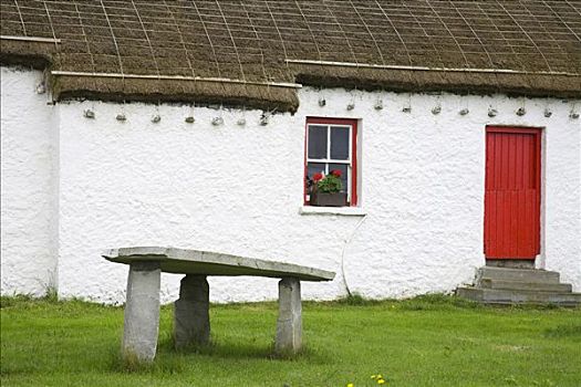 巨石墓,正面,博物馆,乡村,多纳格,阿尔斯特省,爱尔兰