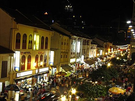 夜市,唐人街,新加坡,亚洲