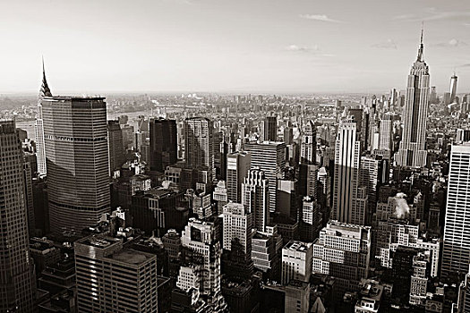 纽约,摩天大楼,屋顶,市景