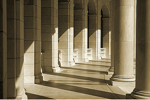 柱子,拱,阿灵顿,墓地,华盛顿,美国
