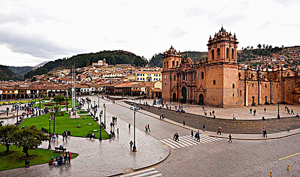 大教堂,广场,阿玛斯,库斯科,省,秘鲁,南美