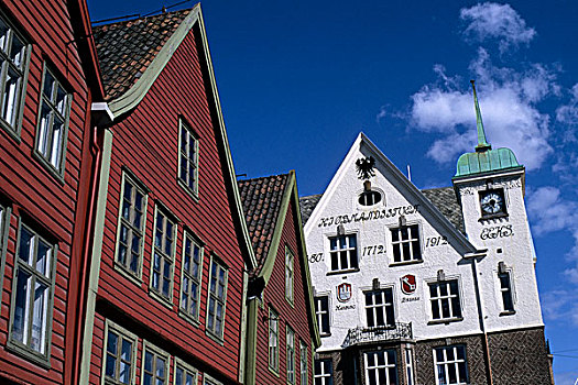 挪威,卑尔根,地区,历史,房子