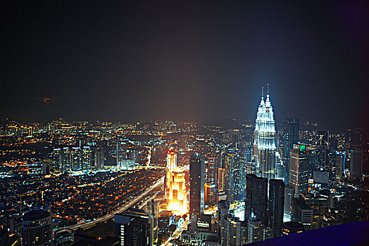 城市,光亮,夜晚,吉隆坡,马来西亚