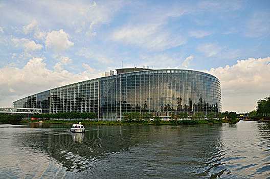 欧洲议会,运河,斯特拉斯堡,阿尔萨斯,法国,欧洲